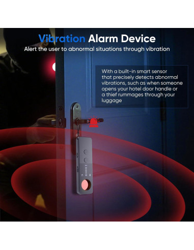 Detector de Cámaras Ocultas DQKK G007-02 - 7 en 1, Negro