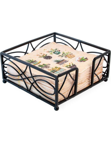 Soporte para Servilletas de Metal Boston International - Negro