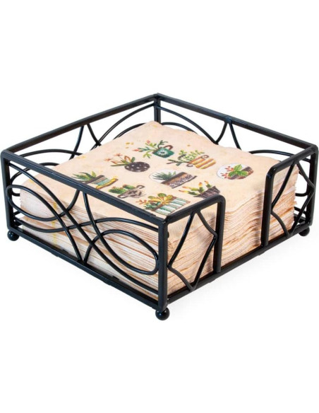 Soporte para Servilletas de Metal Boston International - Negro