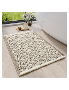 Alfombra de Baño QiCaiJia Waffle 43x61 cm Antideslizante