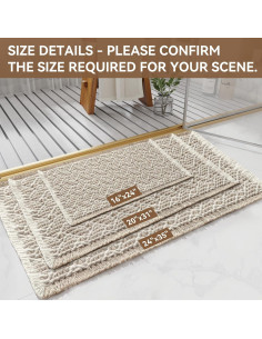 Alfombra de Baño QiCaiJia Waffle 43x61 cm Antideslizante 2