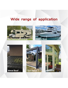 Cinta Selladora Butílica Impermeable ECOCHME 10.16cm x 4.88m 2