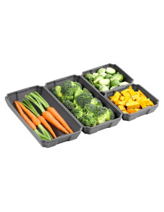 Juego de bandejas de silicona XOMOO 4PCS antiadherentes 24.1x18cm