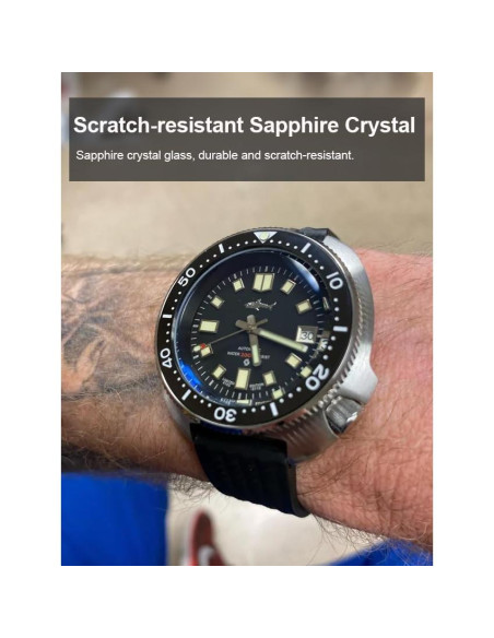 Reloj Automático Heimdallr 44mm Acero Inoxidable Luminiscente