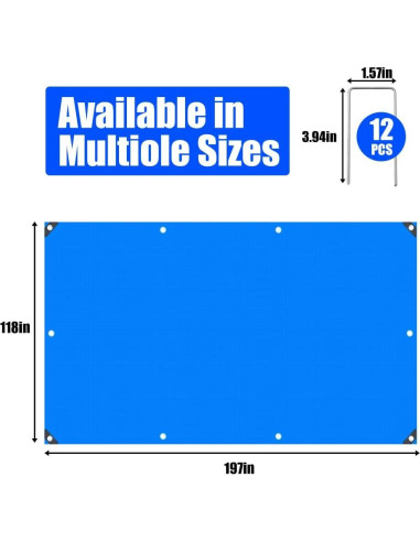 Mat de Rebote Pesado GRETJOB 197x118 cm para Inflables