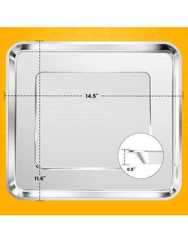 Canasta de Acero Inoxidable para Freidora de Aire Cuisinart TOA 95 - 36.8 x 29.5 cm