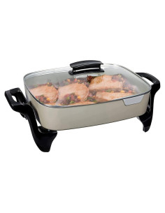 Sartén Eléctrica Nozaya 40.64 cm Cerámica Gris Multifuncional