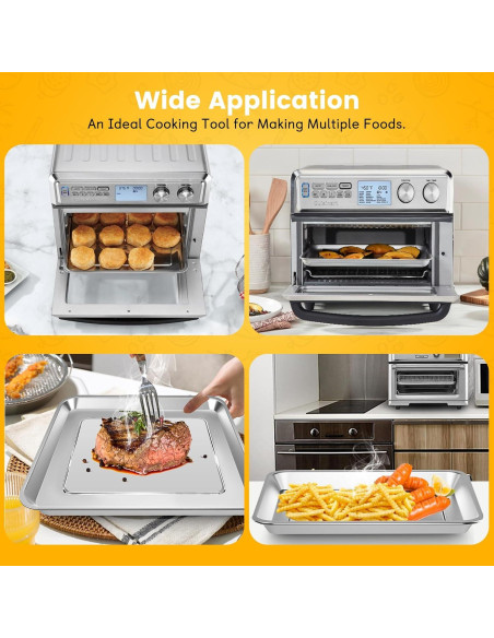 Canasta de Acero Inoxidable para Freidora de Aire Cuisinart TOA 95 - 36.8 x 29.5 cm