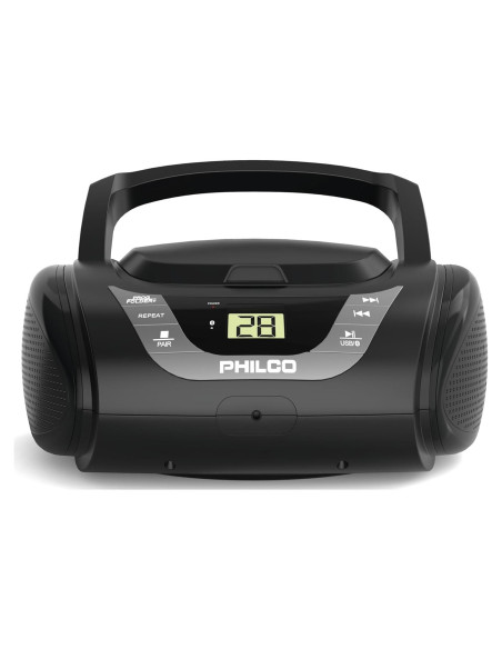 Boombox Bluetooth Portátil Philco con Reproductor de CD y Radio FM
