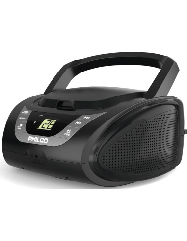 Boombox Bluetooth Portátil Philco con Reproductor de CD y Radio FM