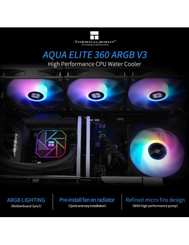 Enfriador de CPU por Agua Thermalright Aqua Elite 360 V3