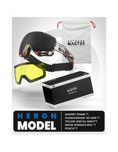 Gafas de Esquí OutdoorMaster Heron OTG con Lente Intercambiable