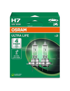 Lámparas Halógenas Osram ULTRA LIFE H7 - 2 Unidades, Blanca