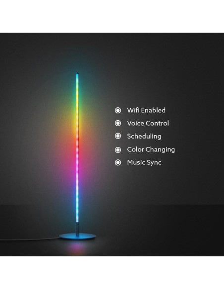 Lámpara de Pie Inteligente Feit Electric 42" RGBW LED WiFi