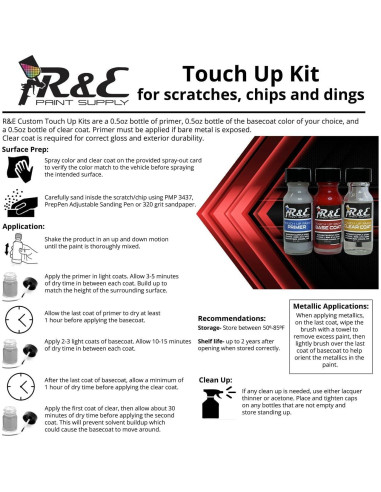 Pintura Automotriz R&E Kia 4SS Plata Sedosa Kit 3 Piezas