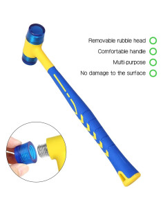 Martillo de Goma Doble Cara LadyRosian con Kit de 9 Puntas 2