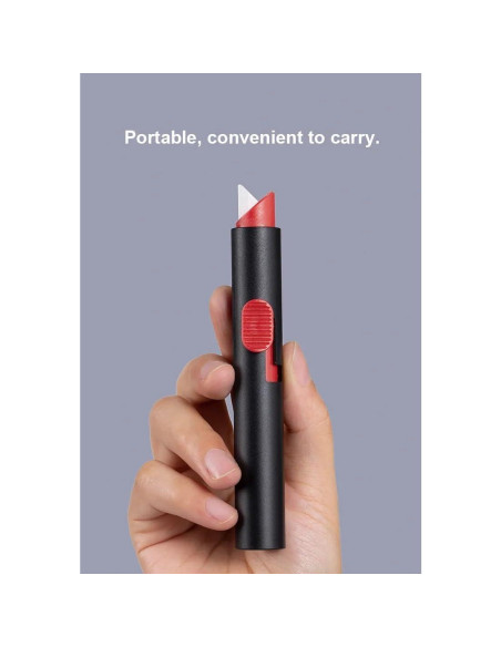 Cortador Utilitario Retráctil Veltec VC90 Cerámico Negro