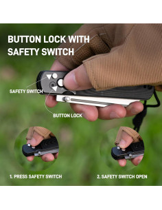 Cuchillo de Camping ARTISANCUTLERY 1875P Holm G10 Negro 2