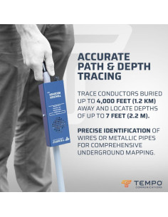 Localizador de Cables Subterráneos Tempo 501 - 2.2 m Profundidad 2