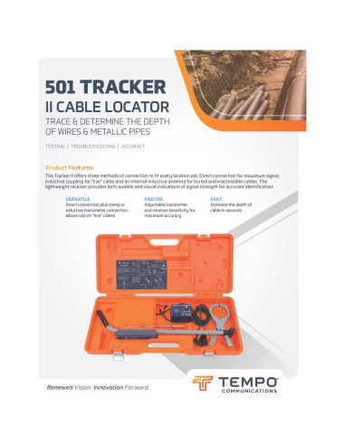 Localizador de Cables Subterráneos Tempo 501 - 2.2 m Profundidad