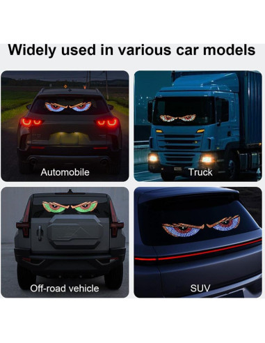 Luces LED Ojos de Diablo LIYISHUO para Autos Azul 11 Modos