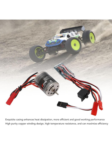 Combo Motor ESC de Escobillas 31T 30A para Coches RC 1/16 1/18