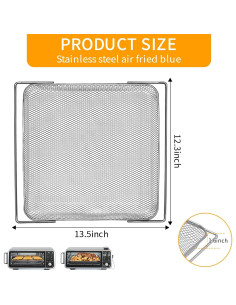 Cesta de Freidora de Aire Ninja 13.5" x 12.3" Acero FDA 2