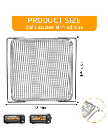 Cesta de Freidora de Aire Ninja 13.5" x 12.3" Acero FDA