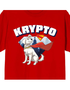 Camiseta Superman 2025 Krypto Adulto Cuello Redondo Roja XL 2