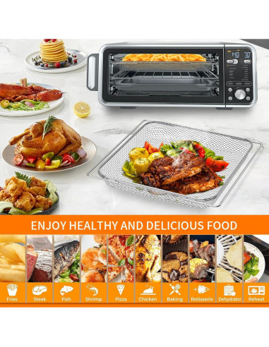 Cesta de Freidora de Aire Ninja 13.5" x 12.3" Acero FDA