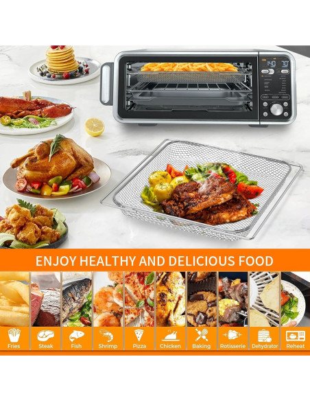 Cesta de Freidora de Aire Ninja 13.5" x 12.3" Acero FDA