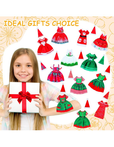 12 Conjuntos Ropa de Muñeca Navidad 15 cm - Atuendos Festivos