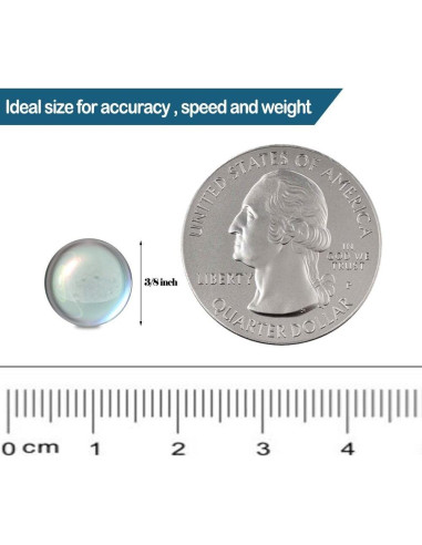 Canicas de vidrio claras KampFit 0.95 cm 500 unidades