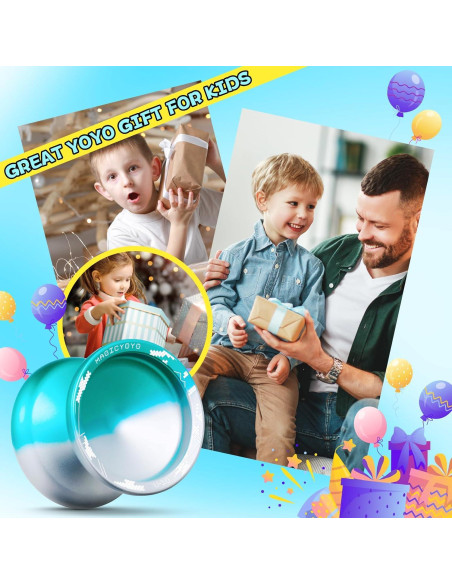 Yo-yo Profesional YOSTAR V10 No Responsivo Azul Plateado