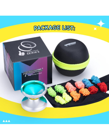 Yo-yo Profesional YOSTAR V10 No Responsivo Azul Plateado