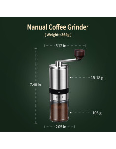 Molino de Café Manual BOMANSI BOMS - 6 Niveles Ajustables 2