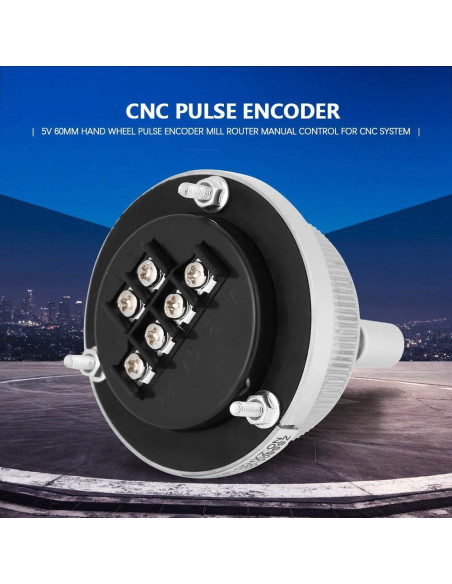 Codificador Rotativo Manual Yosoo 60mm 4 Terminales CNC