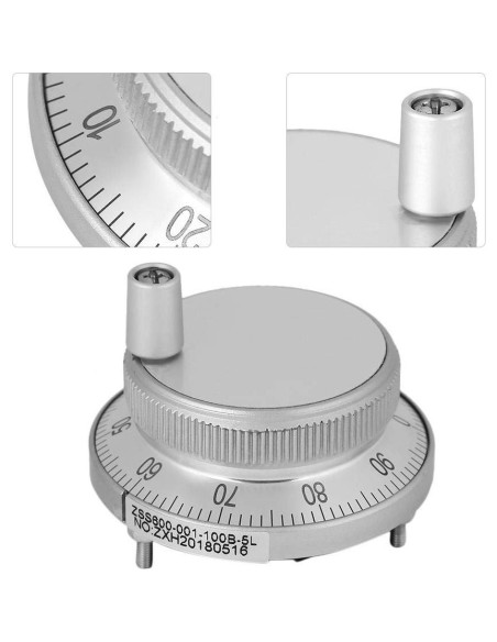 Codificador Rotativo Manual Yosoo 60mm 4 Terminales CNC