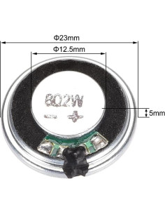 Altavoz Magnético Interno uxcell 23mm 2W 8 Ohm 4 Pcs 2