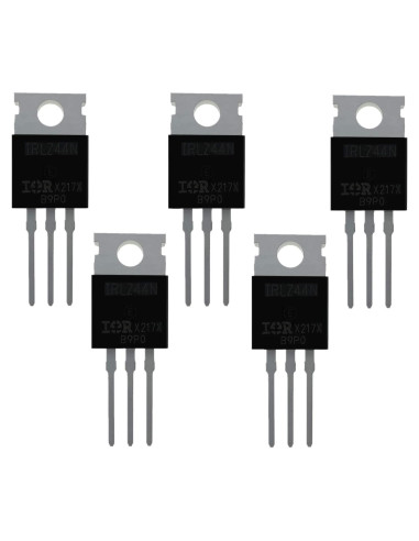 5 Piezas Transistor MOSFET N-Canal IRLZ44N 55V 47A TO-220