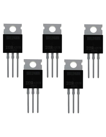 5 Piezas Transistor MOSFET N-Canal IRLZ44N 55V 47A TO-220