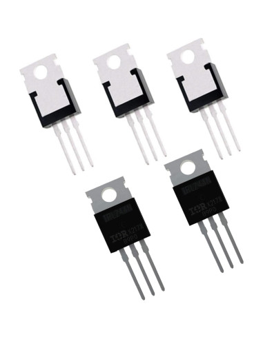 5 Piezas Transistor MOSFET N-Canal IRLZ44N 55V 47A TO-220