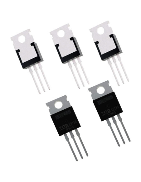 5 Piezas Transistor MOSFET N-Canal IRLZ44N 55V 47A TO-220