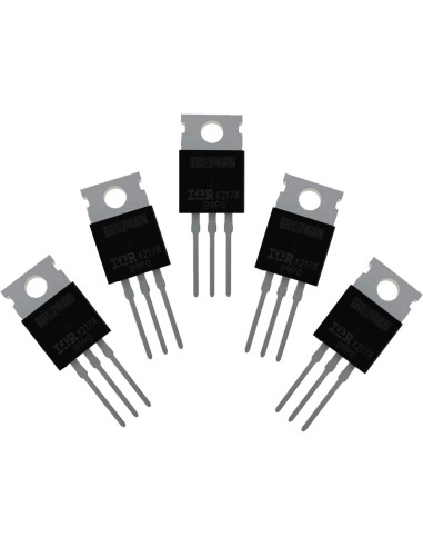 5 Piezas Transistor MOSFET N-Canal IRLZ44N 55V 47A TO-220