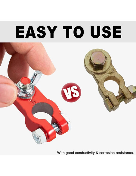 Kit de Terminales de Batería Universales Hanaiette 12V - Anticorrosión