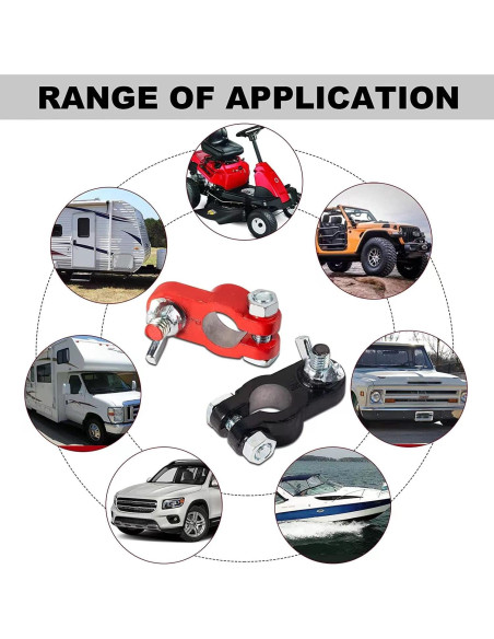 Kit de Terminales de Batería Universales Hanaiette 12V - Anticorrosión