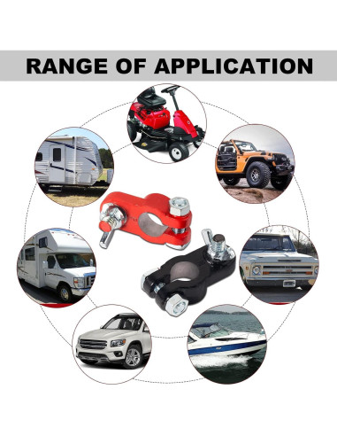 Kit de Terminales de Batería Universales Hanaiette 12V - Anticorrosión