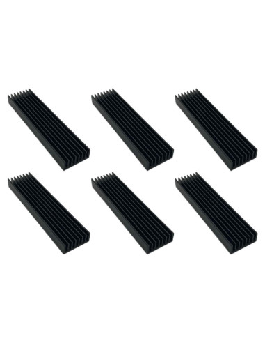 Disipador de Calor de Aluminio Easycargo 100mm 6 Piezas Negro