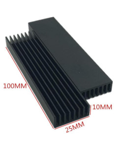 Disipador de Calor de Aluminio Easycargo 100mm 6 Piezas Negro 2