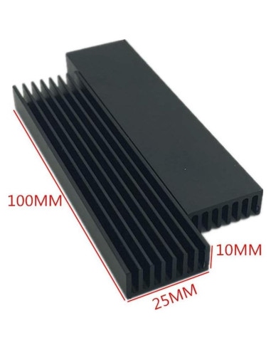 Disipador de Calor de Aluminio Easycargo 100mm 6 Piezas Negro